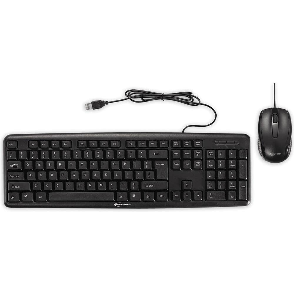 Keyboard & Mouse Combinations-Wired: Black Use with Technology