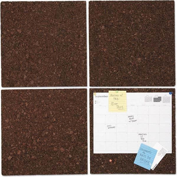 UNIVERSAL - Cork Bulletin Boards Style: Bulletin Color: Dark Brown - Exact Industrial Supply