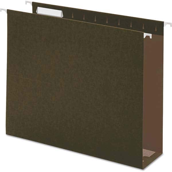 UNIVERSAL - File Folders, Expansion Folders & Hanging Files Folder/File Type: Hanging File Folders with Box Bottom Color: Green - Exact Industrial Supply