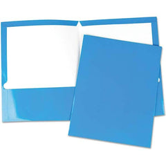 UNIVERSAL - File Folders, Expansion Folders & Hanging Files Folder/File Type: Pocket Folders Color: Blue - Exact Industrial Supply