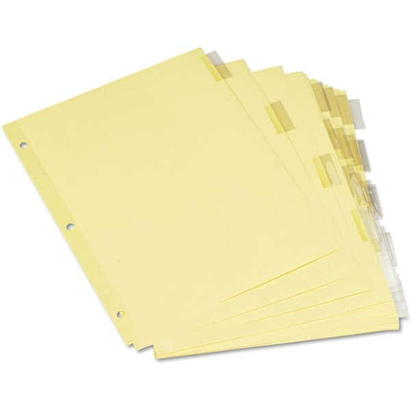 UNIVERSAL - Tabs, Indexes & Dividers Indexes & Divider Type: Customizable Size: 8-1/2 x 11 - Exact Industrial Supply