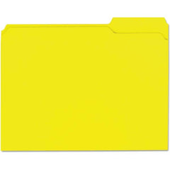 UNIVERSAL - File Folders, Expansion Folders & Hanging Files Folder/File Type: File Folders with Top Tab Color: Yellow - Exact Industrial Supply