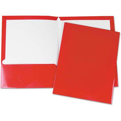 UNIVERSAL - File Folders, Expansion Folders & Hanging Files Folder/File Type: Pocket Folders Color: Red - Exact Industrial Supply