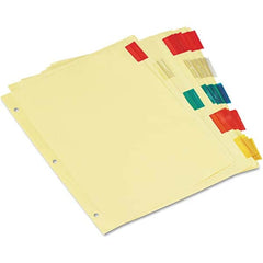 UNIVERSAL - Tabs, Indexes & Dividers Indexes & Divider Type: Customizable Size: 8-1/2 x 11 - Exact Industrial Supply