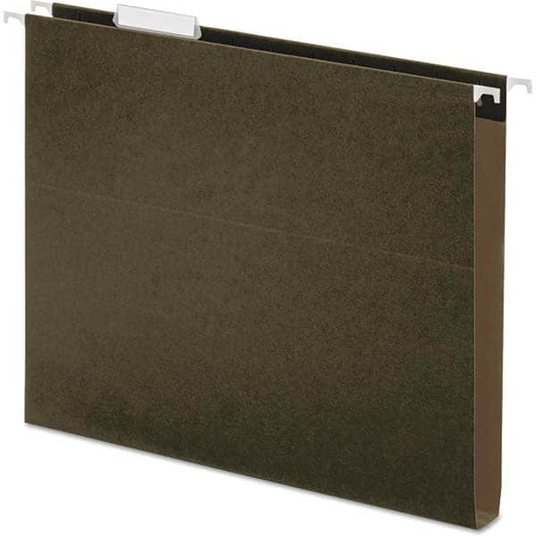UNIVERSAL - File Folders, Expansion Folders & Hanging Files Folder/File Type: Hanging File Folders with Box Bottom Color: Green - Exact Industrial Supply