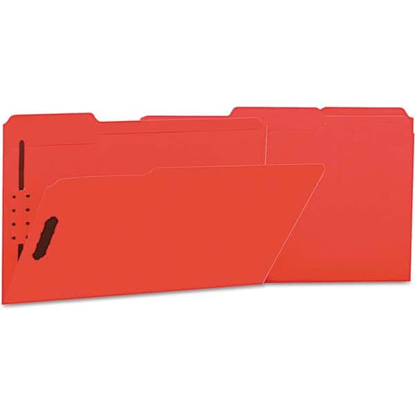 UNIVERSAL - File Folders, Expansion Folders & Hanging Files Folder/File Type: File Folders with Top Tab Color: Red - Exact Industrial Supply