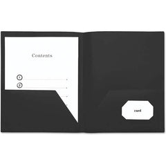 UNIVERSAL - File Folders, Expansion Folders & Hanging Files Folder/File Type: Pocket Folders Color: Black - Exact Industrial Supply