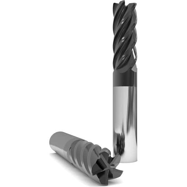 GWS - 1/2" Diam 4 Flute Solid Carbide 0.09" Corner Radius End Mill - Exact Industrial Supply