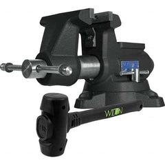 Wilton - 5-1/2" Jaw Width x 6" Jaw Opening, 3-5/8" Throat Depth, Bench & Pipe Combination Vise - Exact Industrial Supply