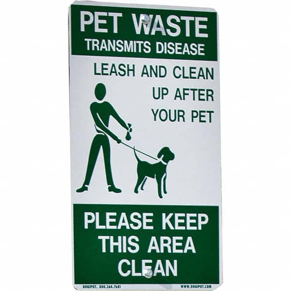 DOGIPOT - Pet Waste Station Accessories Type: Reflective Pet Sign Material: Aluminum - Exact Industrial Supply