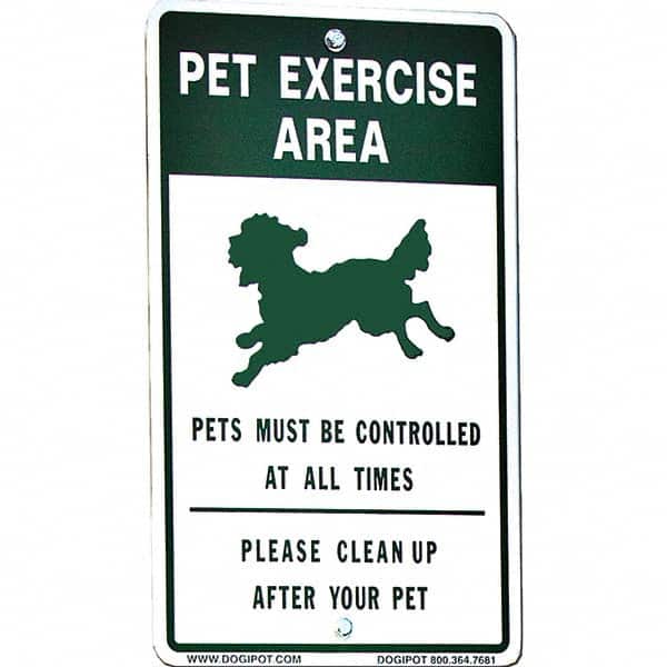 DOGIPOT - Pet Waste Station Accessories Type: Reflective Pet Sign Material: Aluminum - Exact Industrial Supply
