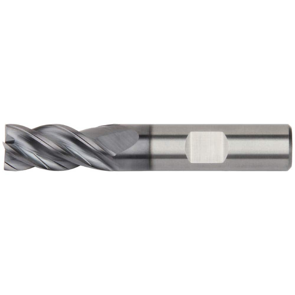 Kennametal - 5/8" Diam 4 Flute Solid Carbide 0.12" Corner Radius End Mill - Exact Industrial Supply