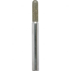 Grinding Pins; Abrasive Head Diameter (Inch): 3/4; Abrasive Head Thickness (Inch): 1-1/2; Abrasive Material: Diamond; Grade: Extra Coarse; Head Shape: Ball Nose