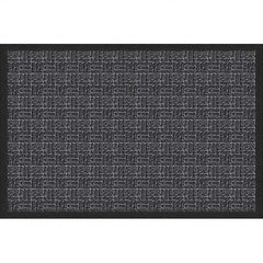 Entrance Mat: 5' Long, 3' Wide, Olefin Surface Indoor & Outdoor, Medium-Duty Traffic, Rubber Base, Charcoal
