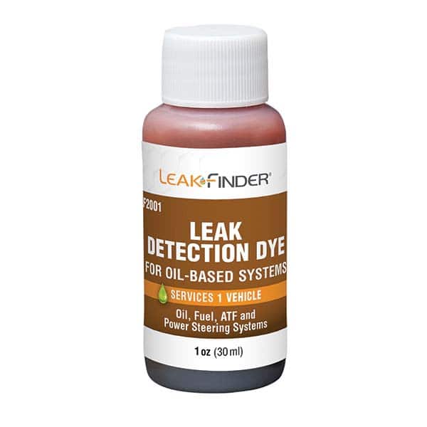 Leak Finder - Automotive Leak Detection Dyes Applications: Engine Oil; Transmission Fluid; Fuel Container Size: 1 oz. - Exact Industrial Supply