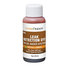 Leak Finder - Automotive Leak Detection Dyes Applications: Engine Oil; Transmission Fluid; Fuel Container Size: 1 oz. - Exact Industrial Supply