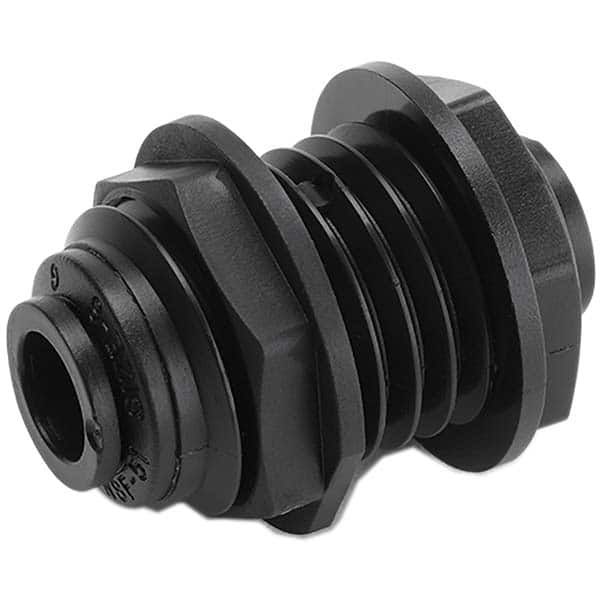 Parker - Plastic Push-To-Connect Tube Fittings Type: Bulkhead Union Tube Outside Diameter (Inch): 1/2 - Exact Industrial Supply