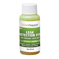 Leak Finder - Automotive Leak Detection Dyes Applications: Coolant Container Size: 1 oz. - Exact Industrial Supply