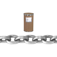 Campbell - Welded Chain; Chain Grade: 43 ; Trade Size: 1/4 ; Load Capacity (Lb.): 2600.000 ; Finish/Coating: Self-Colored ; Type: Welded ; Length (Feet): 400 - Exact Industrial Supply