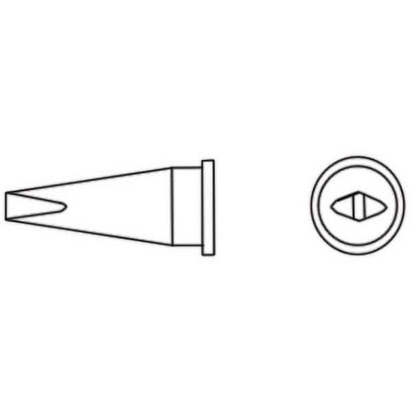 Weller - Soldering Iron Tips; Type: Chisel; Chisel ; For Use With: WSP150? ; Point Size: 1.2000 (Decimal Inch); Tip Type: Chisel ; Tip Diameter: 3.200 (Inch); Tip Diameter: 3.200 (mm) - Exact Industrial Supply