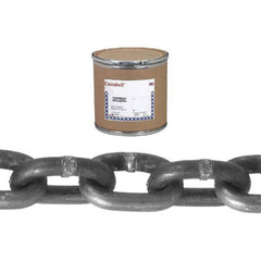 Campbell - Welded Chain; Chain Grade: 30 ; Trade Size: 3/8 ; Load Capacity (Lb.): 2650.000 ; Finish/Coating: Self-Colored ; Type: Welded ; Length (Feet): 200 - Exact Industrial Supply