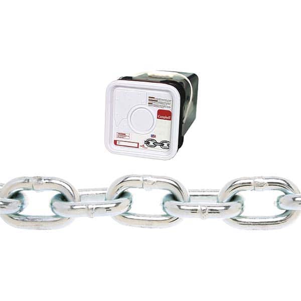 Campbell - Welded Chain; Chain Grade: 30 ; Trade Size: 5/16 ; Load Capacity (Lb.): 1900.000 ; Finish/Coating: Self-Colored ; Type: Welded ; Length (Feet): 75 - Exact Industrial Supply