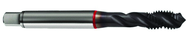 M2x0.40 6H 3-Flute Cobalt Red Ring Semi-Bottoming 40 degree Spiral Flute Tap-TiCN - Exact Industrial Supply