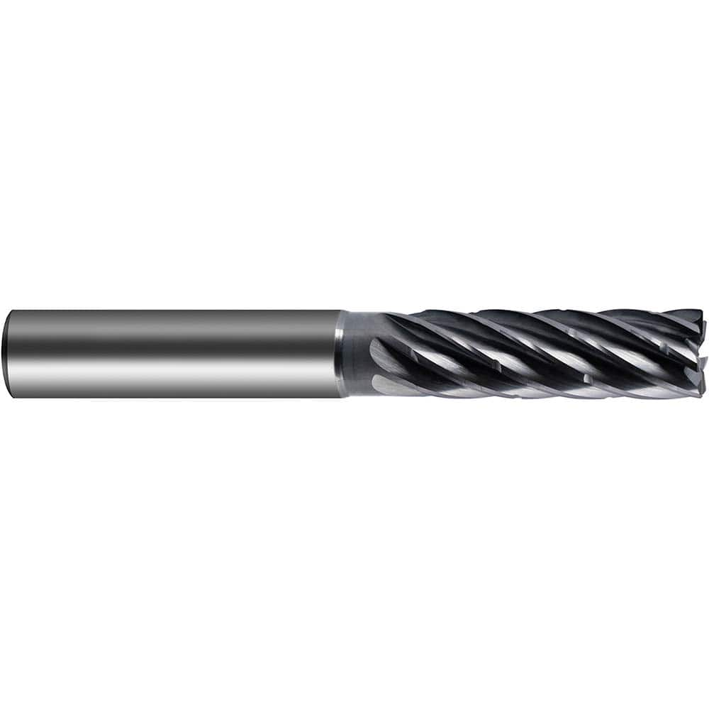 Corner Radius End Mill Head: 7 Flutes Solid Carbide, Super-A Coated, Series 6864