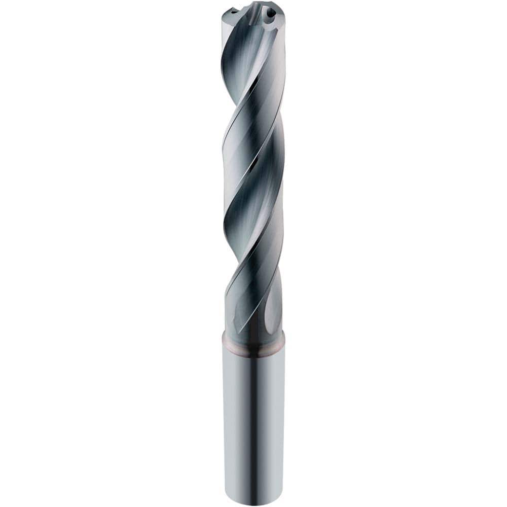 Jobber Length Drill Bit: 0.4291″ Dia, 135 °, Solid Carbide TX Finish, 4.6457″ OAL, Right Hand Cut, Spiral Flute, Straight-Cylindrical Shank, Series 142P