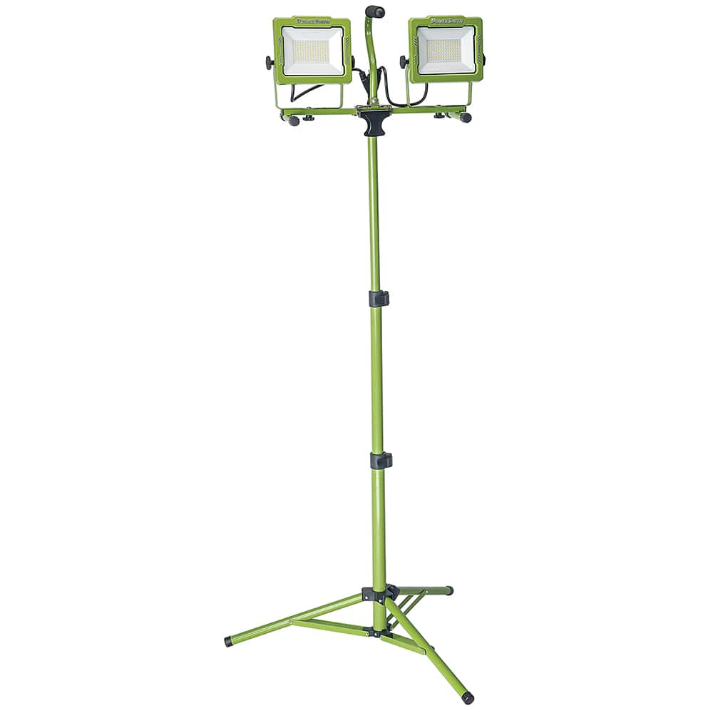 PowerSmith - 120 Watt Floor Tripod Twin Angle Electric Portable LED Light - Exact Industrial Supply