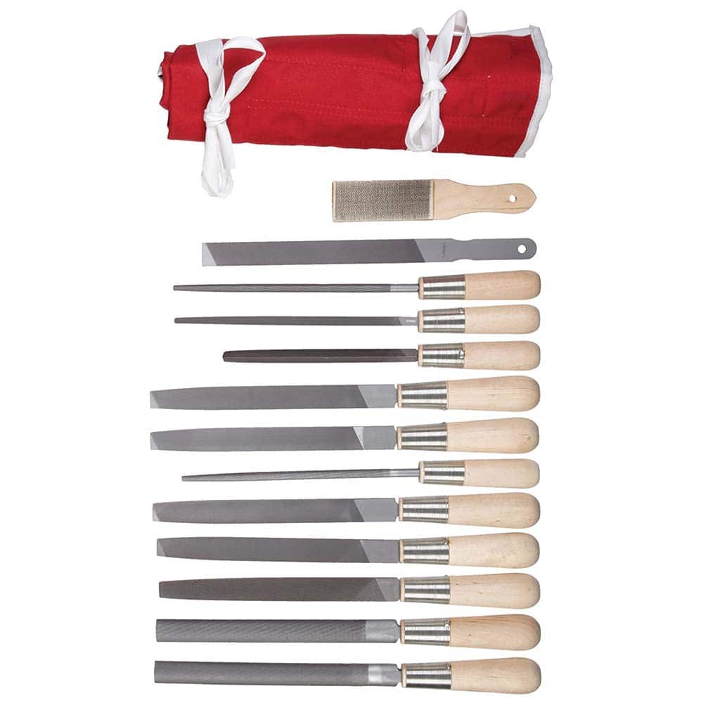 Simonds File - File Sets File Set Type: Needle File Types Included: Square; Round; Half Round; Slitting; Flat; Marking; Knife; Crossing; Three Square; Barrette; Equalling - Exact Industrial Supply