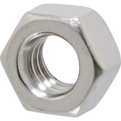 Hex Nut: 1/2-13, Grade 17-4PH Stainless Steel, Plain Finish Right Hand Thread, 3/4″ Across Flats, 2B