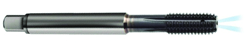 M3 x .50 Dia. - 6HX - 4 FL - Carbide Full Bott Tap-TiCN -Coolant-Thru-FORM-E DIN 371 - Exact Industrial Supply