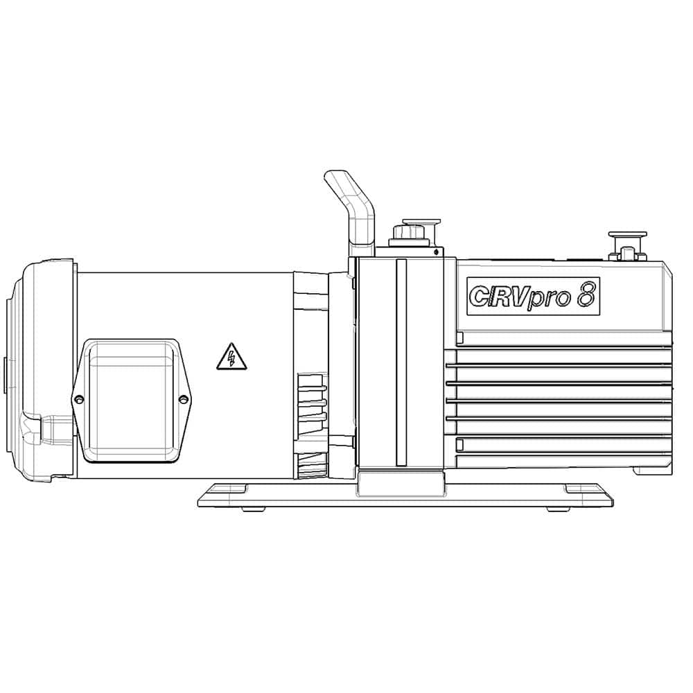 Welch - Rotary Vane-Type Vacuum Pumps; Horsepower: 0.4 ; Voltage: 208/230/460 ; Cubic Feet per Minute: 5.60 ; Length (Decimal Inch): 22.4000 ; Width (Decimal Inch): 6.1000 ; Height (Inch): 9.2 - Exact Industrial Supply