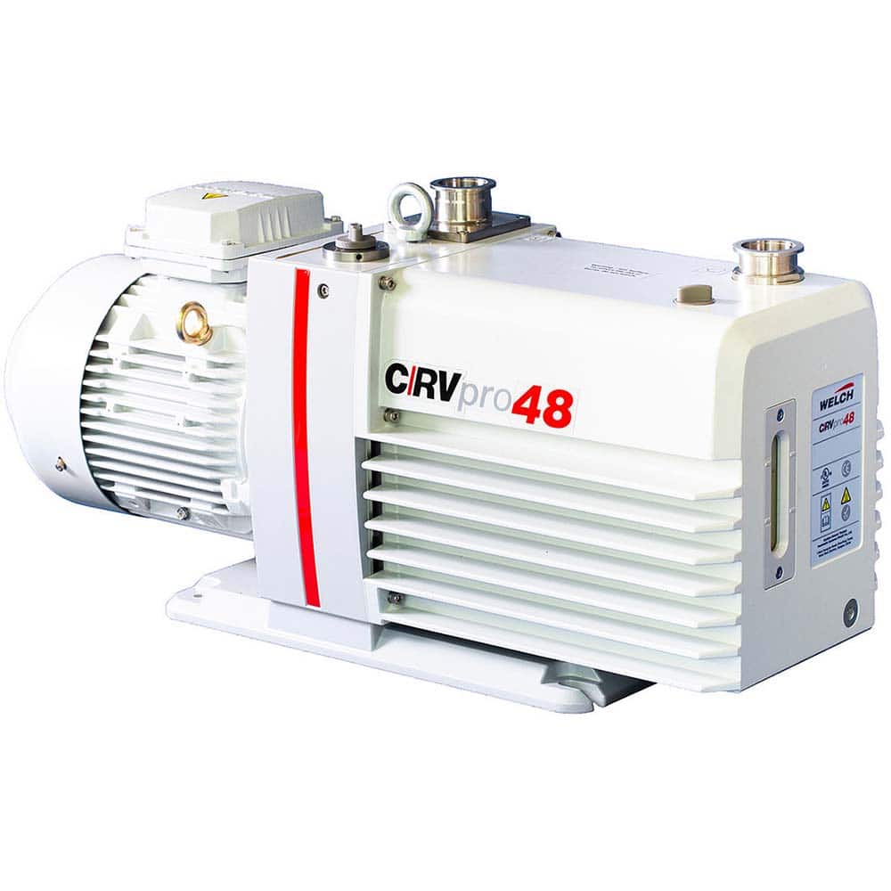 Welch - Rotary Vane-Type Vacuum Pumps; Horsepower: 3 ; Voltage: 208/230/460 ; Cubic Feet per Minute: 39.40 ; Length (Decimal Inch): 31.4000 ; Width (Decimal Inch): 10.3000 ; Height (Inch): 14.5 - Exact Industrial Supply
