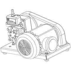 Welch - Rotary Vane-Type Vacuum Pumps; Horsepower: 0.33 ; Voltage: 115/230V ; Cubic Feet per Minute: 0.90 ; Length (Decimal Inch): 17.8000 ; Width (Decimal Inch): 9.0000 ; Height (Inch): 12.56 - Exact Industrial Supply