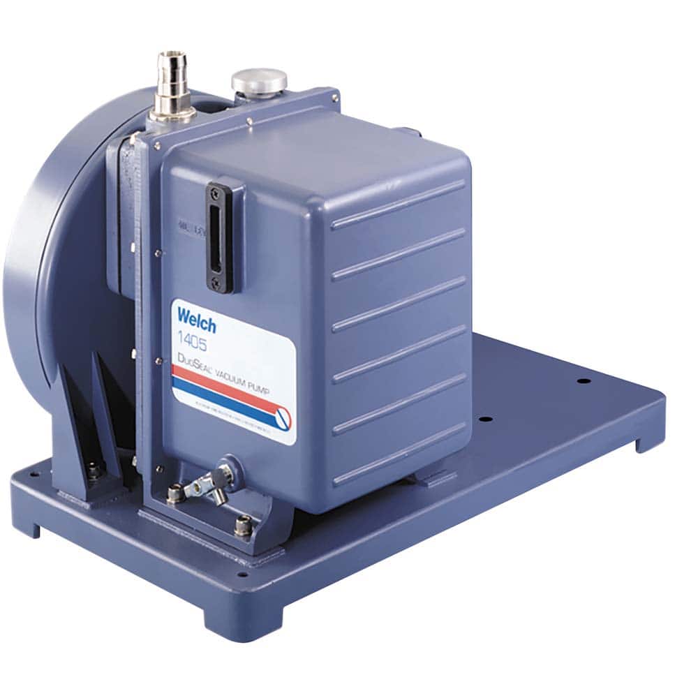 Welch - Rotary Vane-Type Vacuum Pumps; Horsepower: N/A ; Voltage: N/A ; Cubic Feet per Minute: 3.20 ; Length (Decimal Inch): 20.0000 ; Width (Decimal Inch): 12.0000 ; Height (Inch): 15 - Exact Industrial Supply