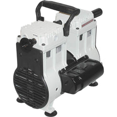 Welch - Piston-Type Vacuum Pumps; Horsepower: .33 ; Cubic Feet per Minute: 7.10 ; Vacuum Pressure (In/Hg): 5.00 ; Voltage: 230V ; Height (Inch): 12 ; Length (Inch): 17 - Exact Industrial Supply