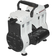Welch - Piston-Type Vacuum Pumps; Horsepower: .33 ; Cubic Feet per Minute: 3.50 ; Vacuum Pressure (In/Hg): 5.00 ; Voltage: 115V ; Height (Inch): 11.7 ; Length (Inch): 13.3 - Exact Industrial Supply