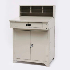 Value Collection - Stationary Shop Desks Type: Shop Desk - Closed Width (Inch): 34-1/2 - Exact Industrial Supply