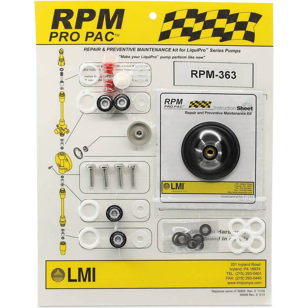 LMI - Metering Pump Accessories Type: Liquid End Preventative Maintenance Kit For Use With: LMI LIQUIPRO Liquid Ends: 333xx - Exact Industrial Supply