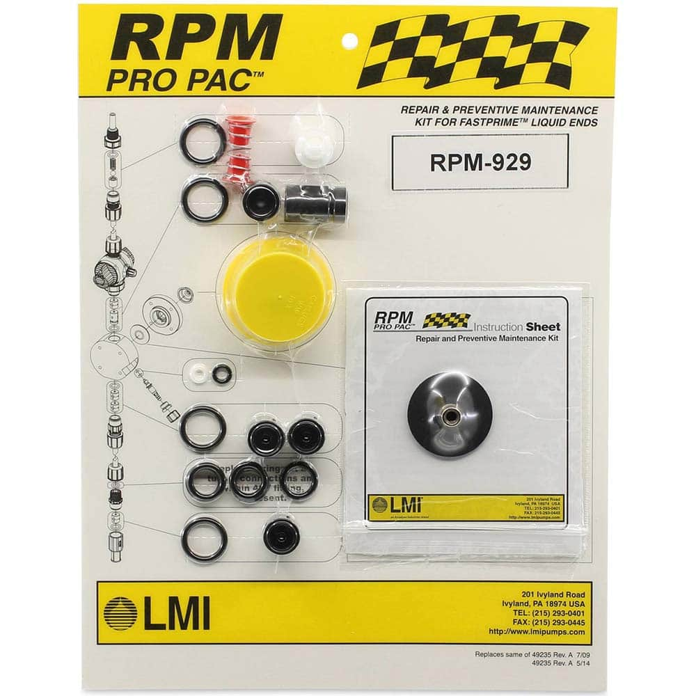 LMI - Metering Pump Accessories Type: Liquid End Preventative Maintenance Kit For Use With: LMI AUTOPRIME De-Gas Liquid Ends: 920Ax, 920Hx, 928Ax, 928Hx - Exact Industrial Supply