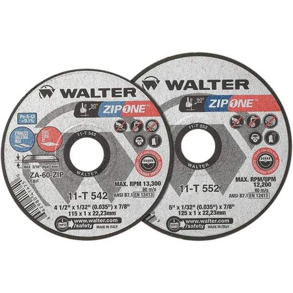 WALTER Surface Technologies - Depressed-Center Wheels Wheel Diameter (Inch): 6 Wheel Thickness (Inch): 1/32 - Exact Industrial Supply