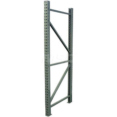 Pallet Storage Rack Framing Upright: 3″ Wide, 36″ Deep, 96″ High, 23,900 lb Capacity Tear Drop Style, Green