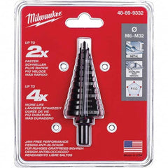 Milwaukee Tool - Step Drill Bits; Minimum Hole Diameter (mm): 6.00 ; Maximum Hole Diameter (mm): 32.50 ; Drill Bit Material: High Speed Steel ; Drill Bit Finish/Coating: Black Oxide ; Number of Hole Sizes: 13 ; Shank Type: Hex - Exact Industrial Supply