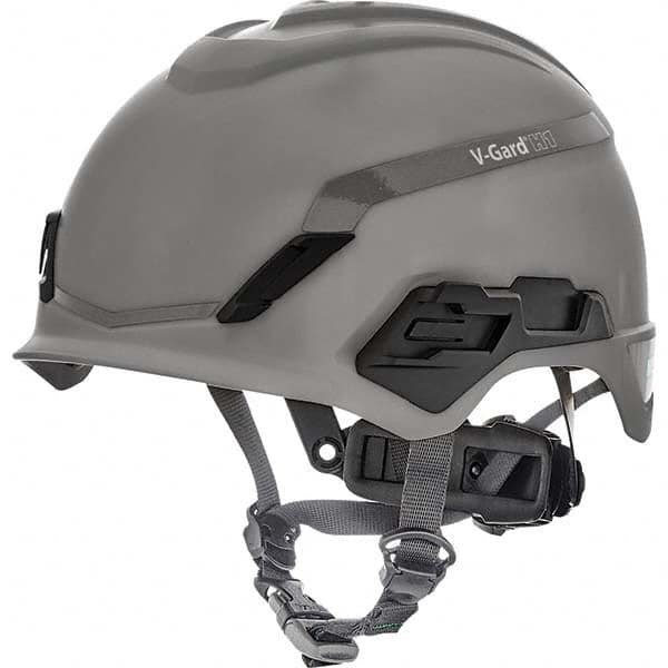 MSA - ANSI Type I Class C, G & E 4-Point Ratchet Short Brim Hard Hat - Exact Industrial Supply