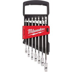 Milwaukee Tool - Wrench Sets Tool Type: Ratcheting Combination Wrench Set System of Measurement: Metric - Exact Industrial Supply