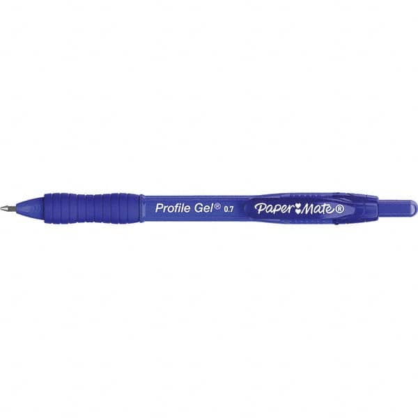 Paper Mate - Pens & Pencils Type: Retractable Gel Color: Blue - Exact Industrial Supply