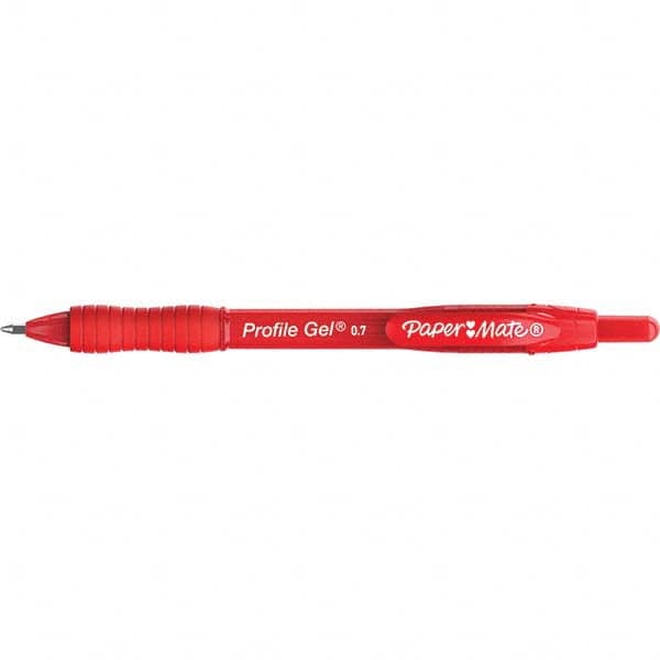 Paper Mate - Pens & Pencils Type: Retractable Gel Color: Red - Exact Industrial Supply