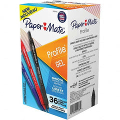 Paper Mate - Pens & Pencils Type: Retractable Gel Color: Black, Red, Blue - Exact Industrial Supply